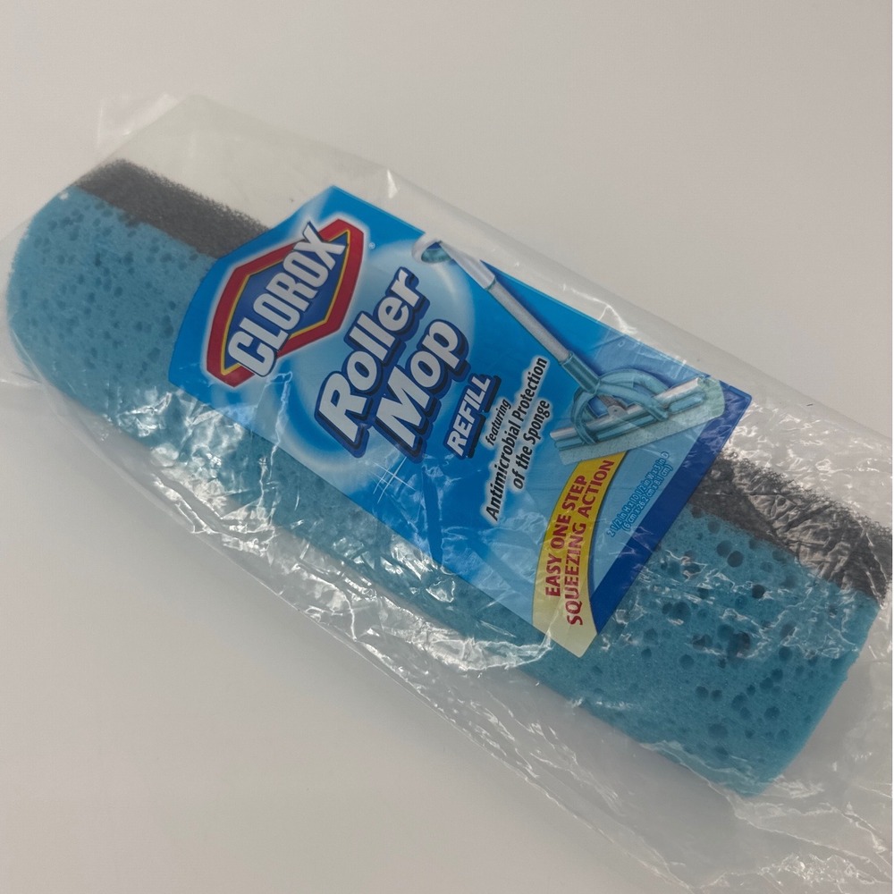 Clorox Roller Mop Refill Cleaning Sponge Blue Antimicrobial Protection